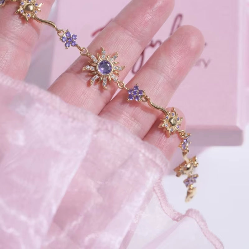 💜 Bransoletka Roszpunki – Magiczny Blask Słońca ✨